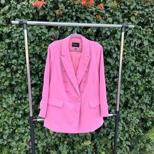 Eloquii - Bubblegum Pink Double Breasted Blazer